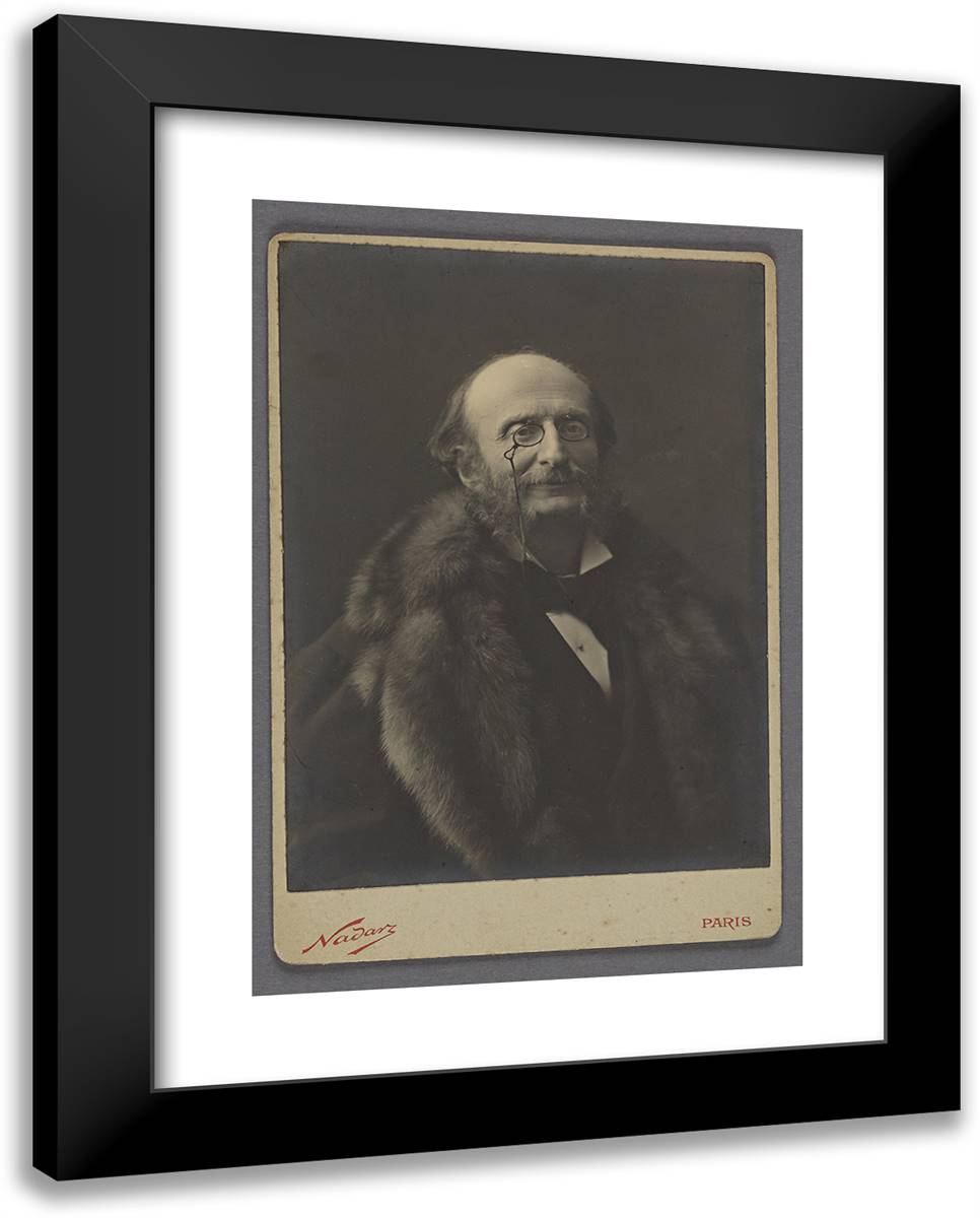 Paul -(Jacques Offenbach) 19x24 Black Modern Wood Framed Art Print Poster by Nadar, Gaspard