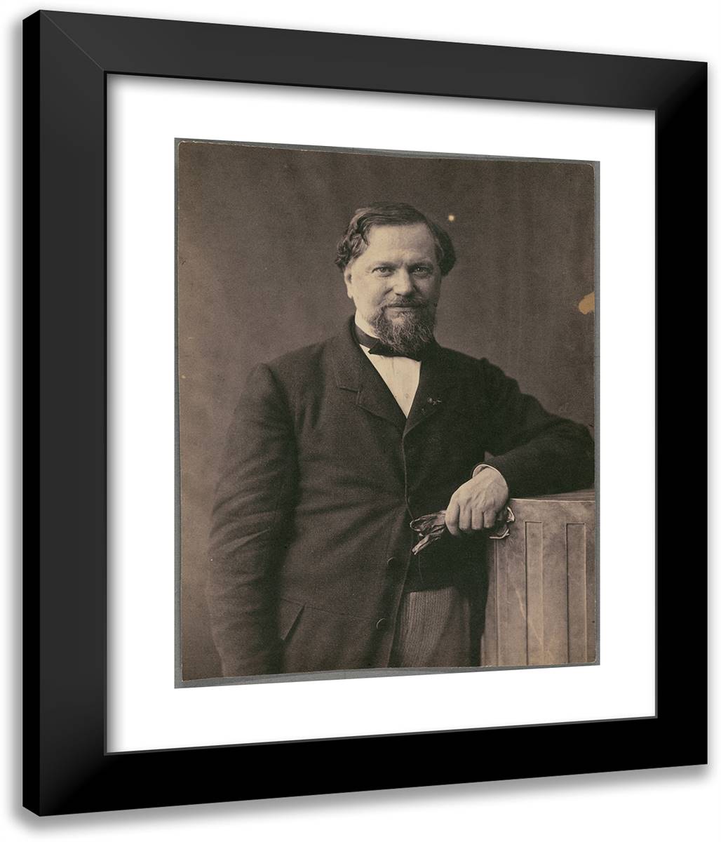 B(Ar)On Sina, Financier Hungrois 20x24 Black Modern Wood Framed Art Print Poster by Nadar, Gaspard