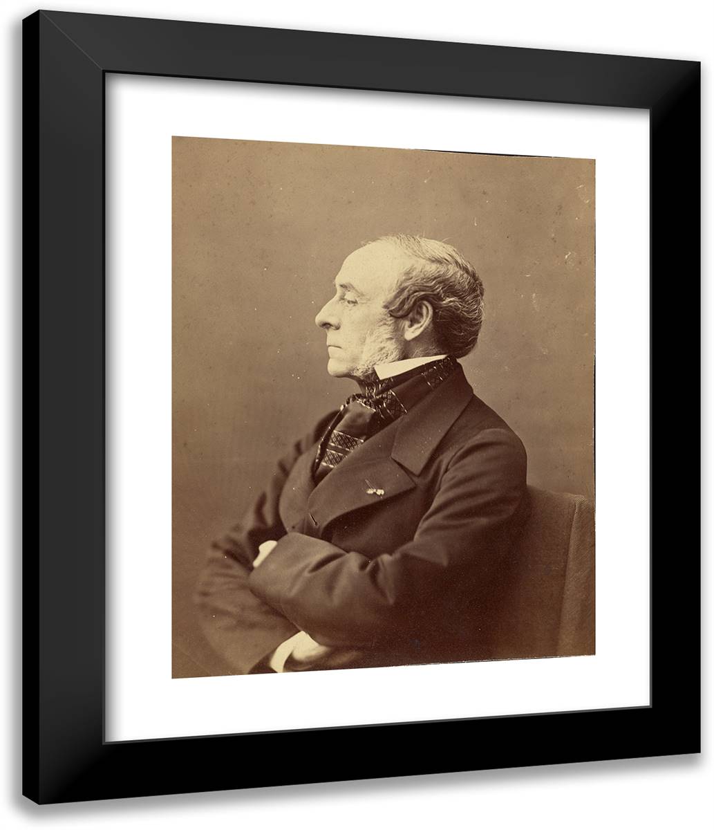 E(Rnest) Legouve, Litterateur 20x24 Black Modern Wood Framed Art Print Poster by Nadar, Gaspard