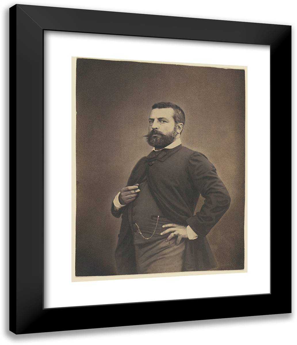 Ernest Meissonier 20x24 Black Modern Wood Framed Art Print Poster by Nadar, Gaspard