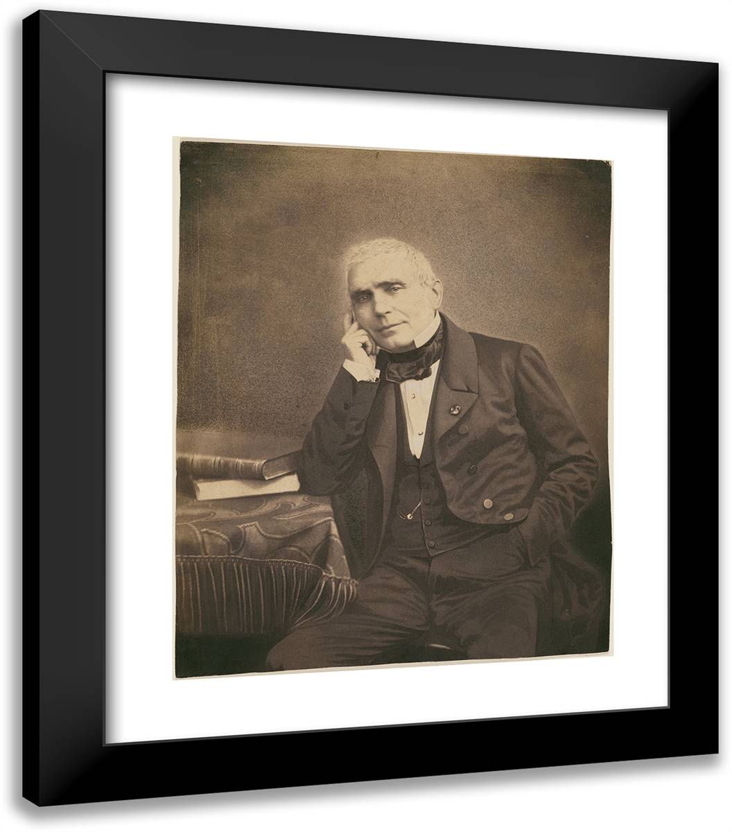 Eugene Scribe I 20x23 Black Modern Wood Framed Art Print Poster by Nadar, Gaspard