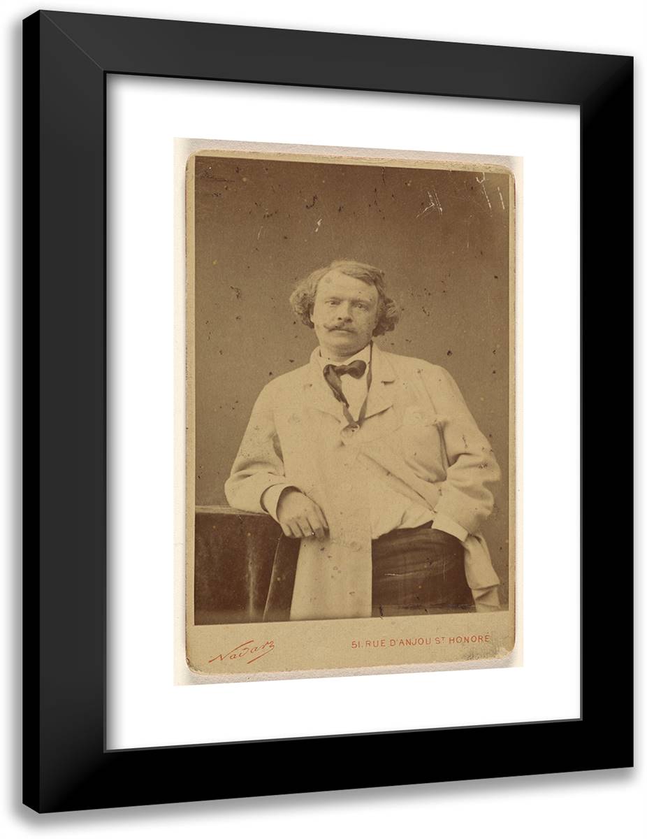 Felix Tournachon, Self-Portrait 18x24 Black Modern Wood Framed Art Print Poster by Nadar, Gaspard