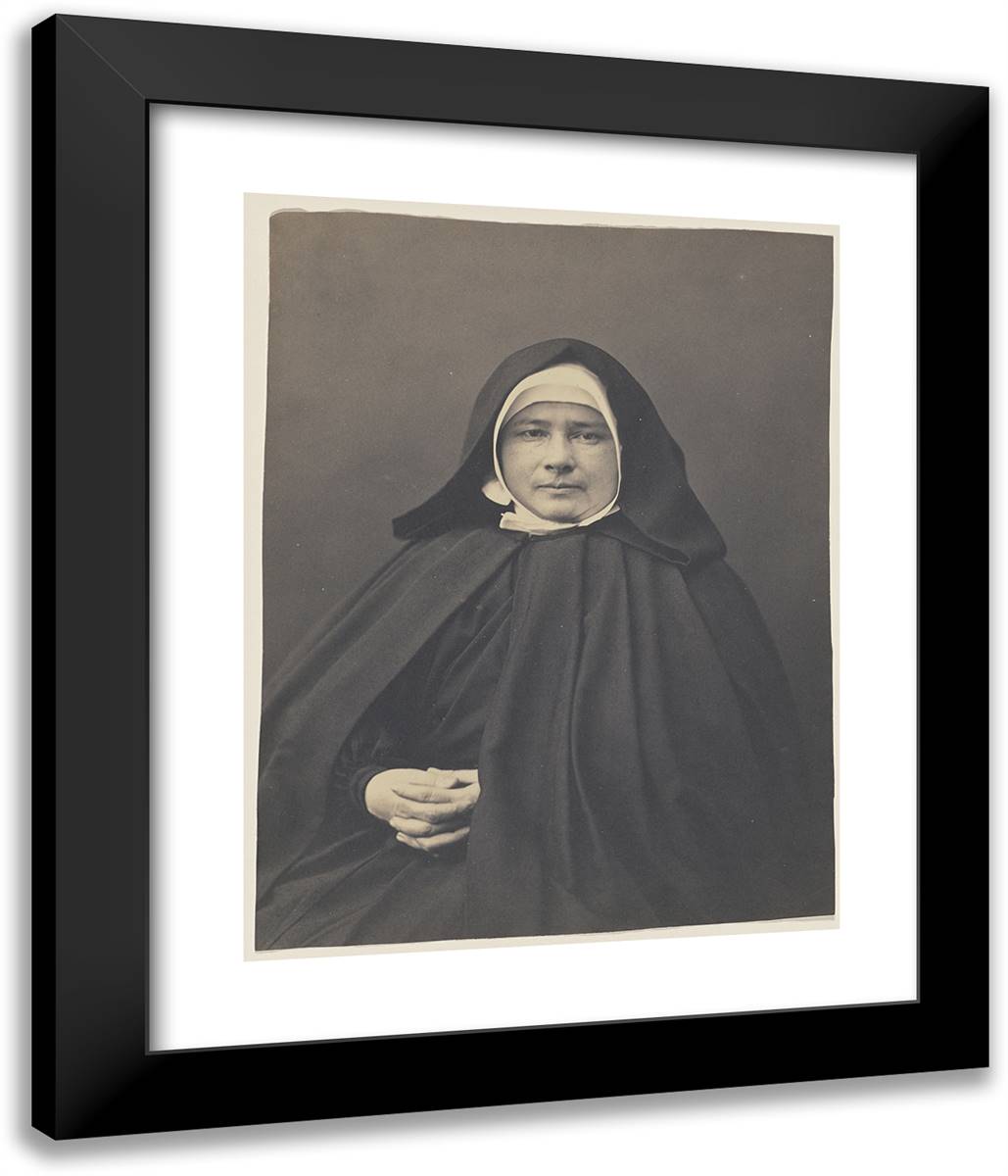 Fondatrice Petites Soeurs Des Pauvres (Founder Little Sister 20x24 Black Modern Wood Framed Art Print Poster by Nadar, Gaspard