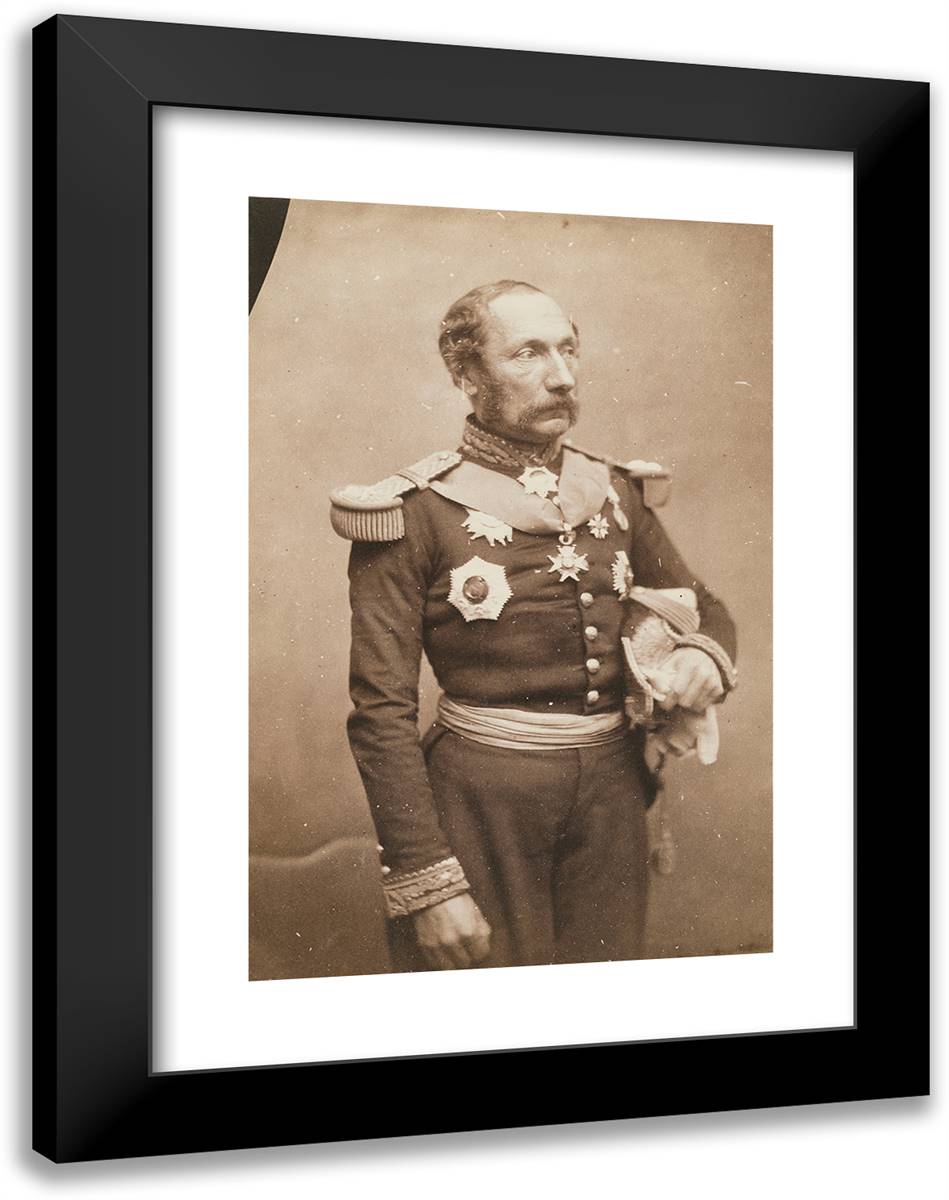 G(Ener)Al D'Allonville 18x24 Black Modern Wood Framed Art Print Poster by Nadar, Gaspard