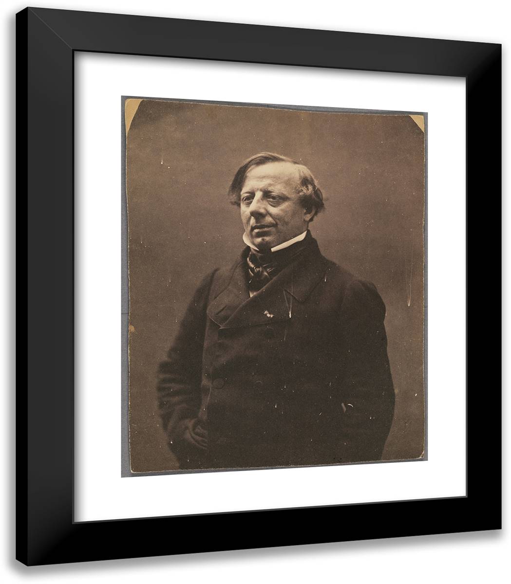 Jacques-Alexandre Bixio 20x23 Black Modern Wood Framed Art Print Poster by Nadar, Gaspard