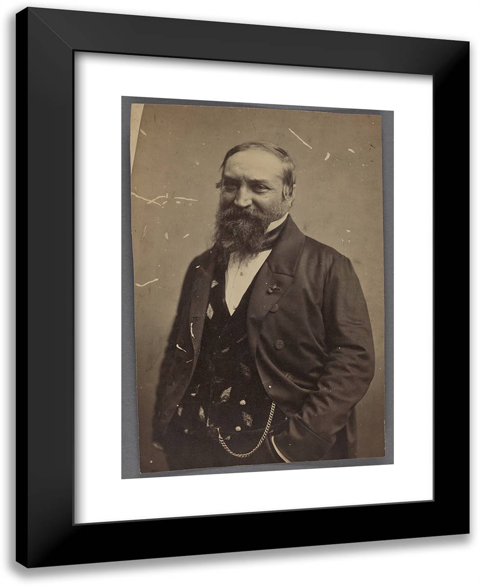 Jean-Bernard Mary-Lafon, Homme De Lettres 19x24 Black Modern Wood Framed Art Print Poster by Nadar, Gaspard
