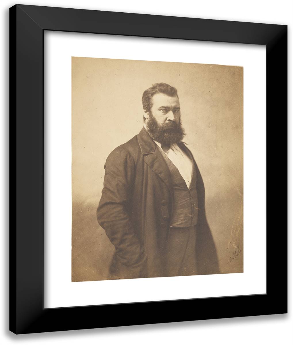 Jean-Francois Millet 20x24 Black Modern Wood Framed Art Print Poster by Nadar, Gaspard