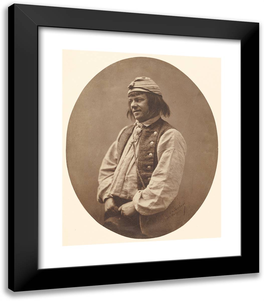 Jean-Francois Philibert Berthelier, Comedien 20x23 Black Modern Wood Framed Art Print Poster by Nadar, Gaspard