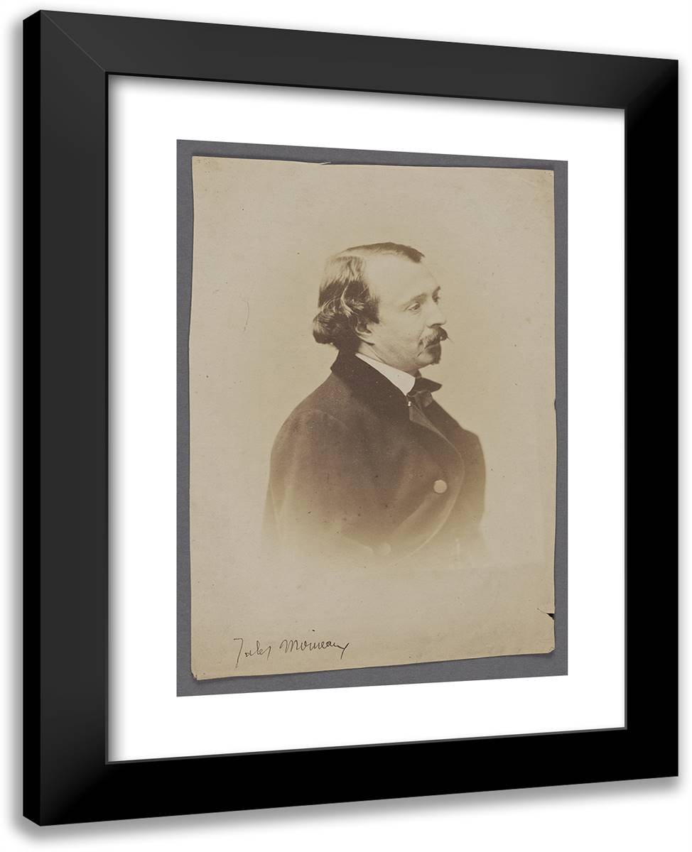Jules Moinaux, Homm(E) De Lettres, Pere De Courteline 19x24 Black Modern Wood Framed Art Print Poster by Nadar, Gaspard