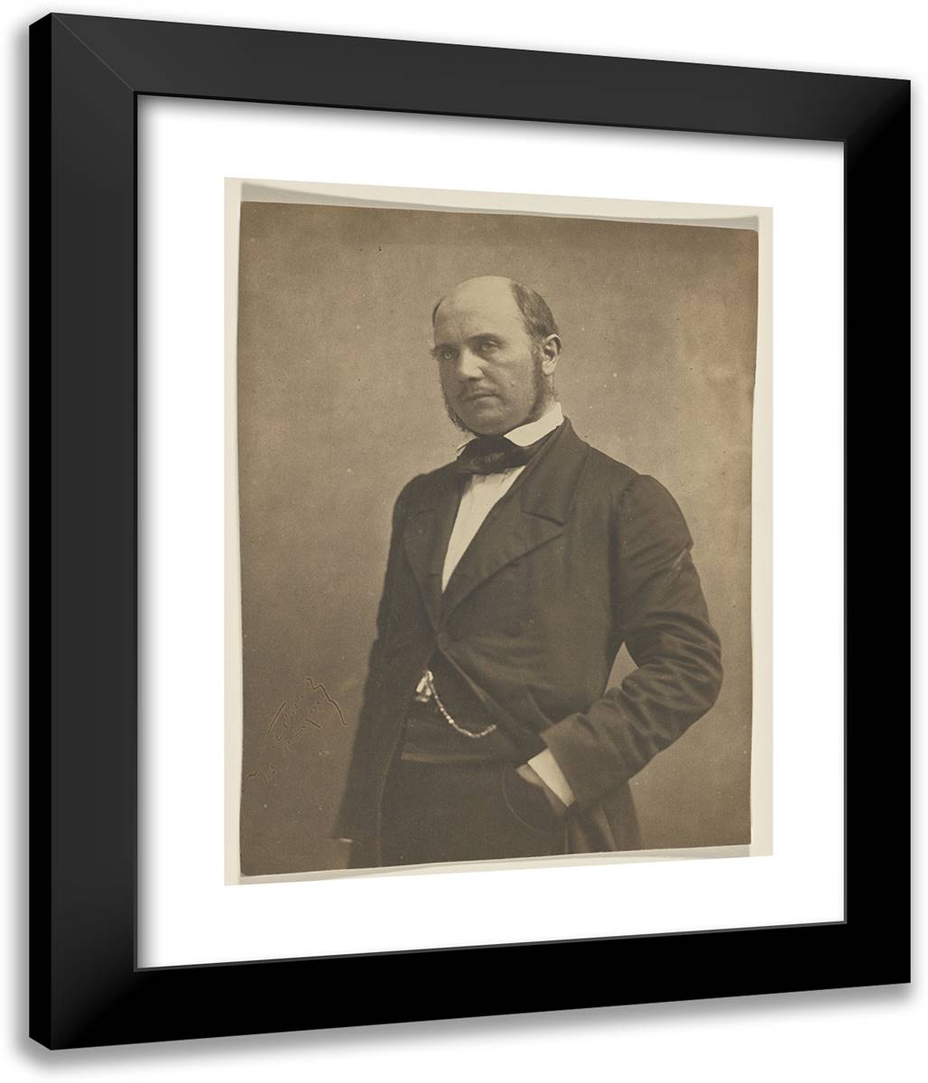 Julien Lemer, H(Omm)E De Lettres 20x24 Black Modern Wood Framed Art Print Poster by Nadar, Gaspard