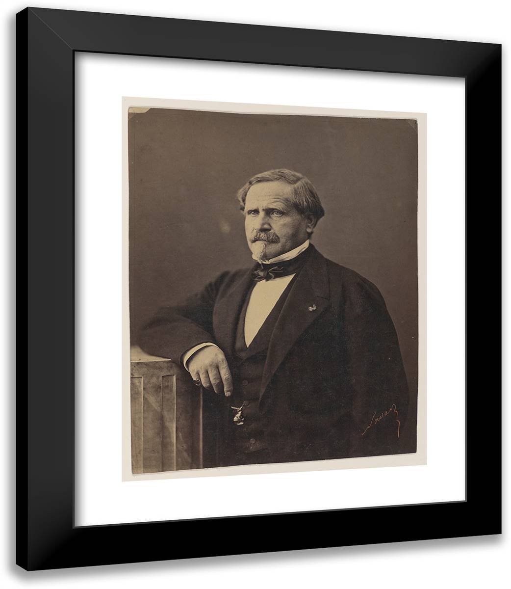 Justin Ouvrie, Peintre 20x23 Black Modern Wood Framed Art Print Poster by Nadar, Gaspard