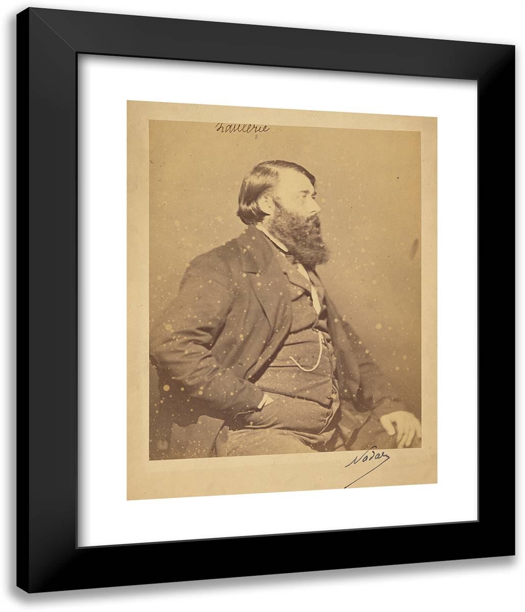 Laulerie 20x24 Black Modern Wood Framed Art Print Poster by Nadar, Gaspard