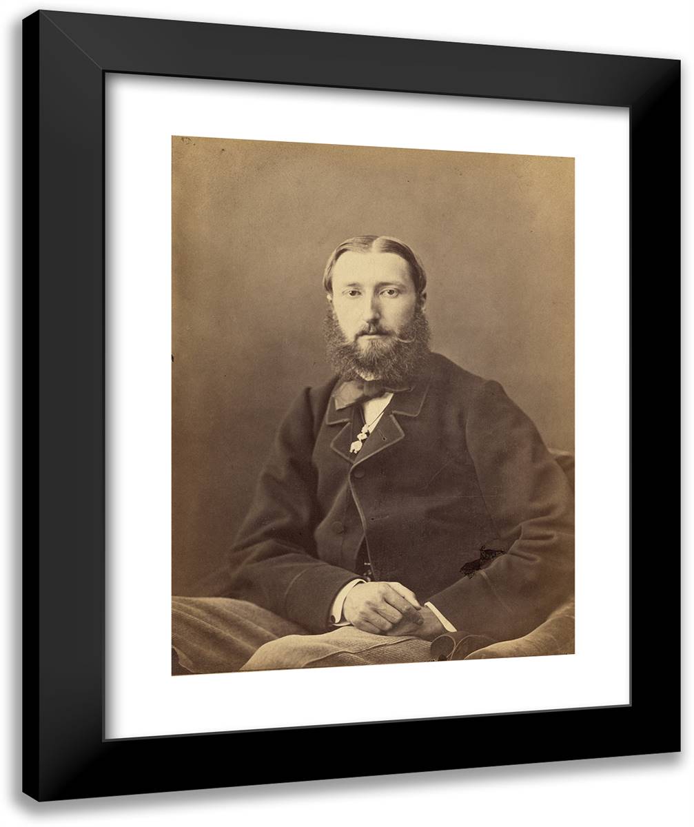 Leopold II 20x24 Black Modern Wood Framed Art Print Poster by Nadar, Gaspard