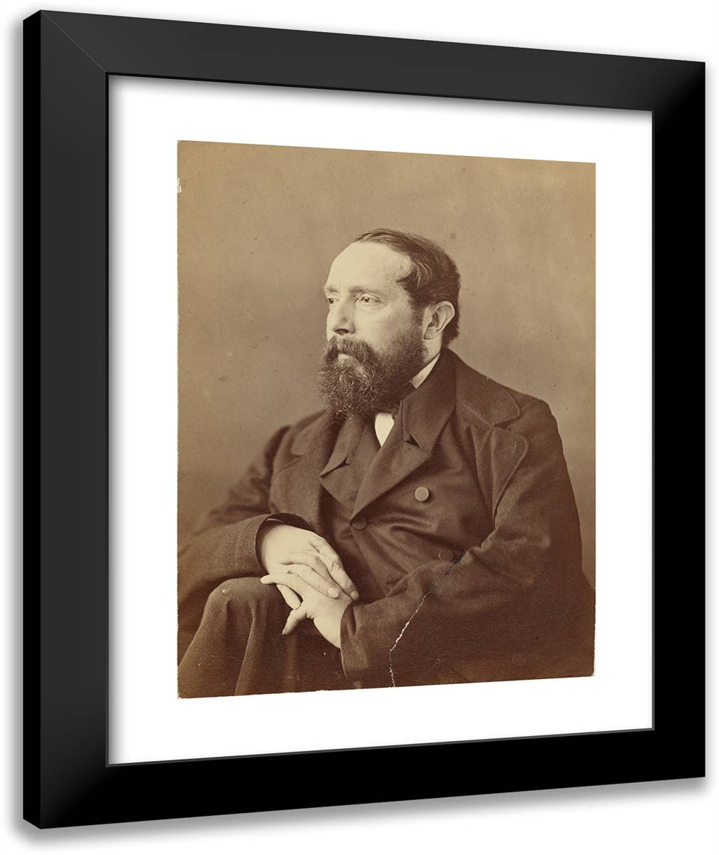 M(Arqui)S De Belloy, Litterateur 20x24 Black Modern Wood Framed Art Print Poster by Nadar, Gaspard