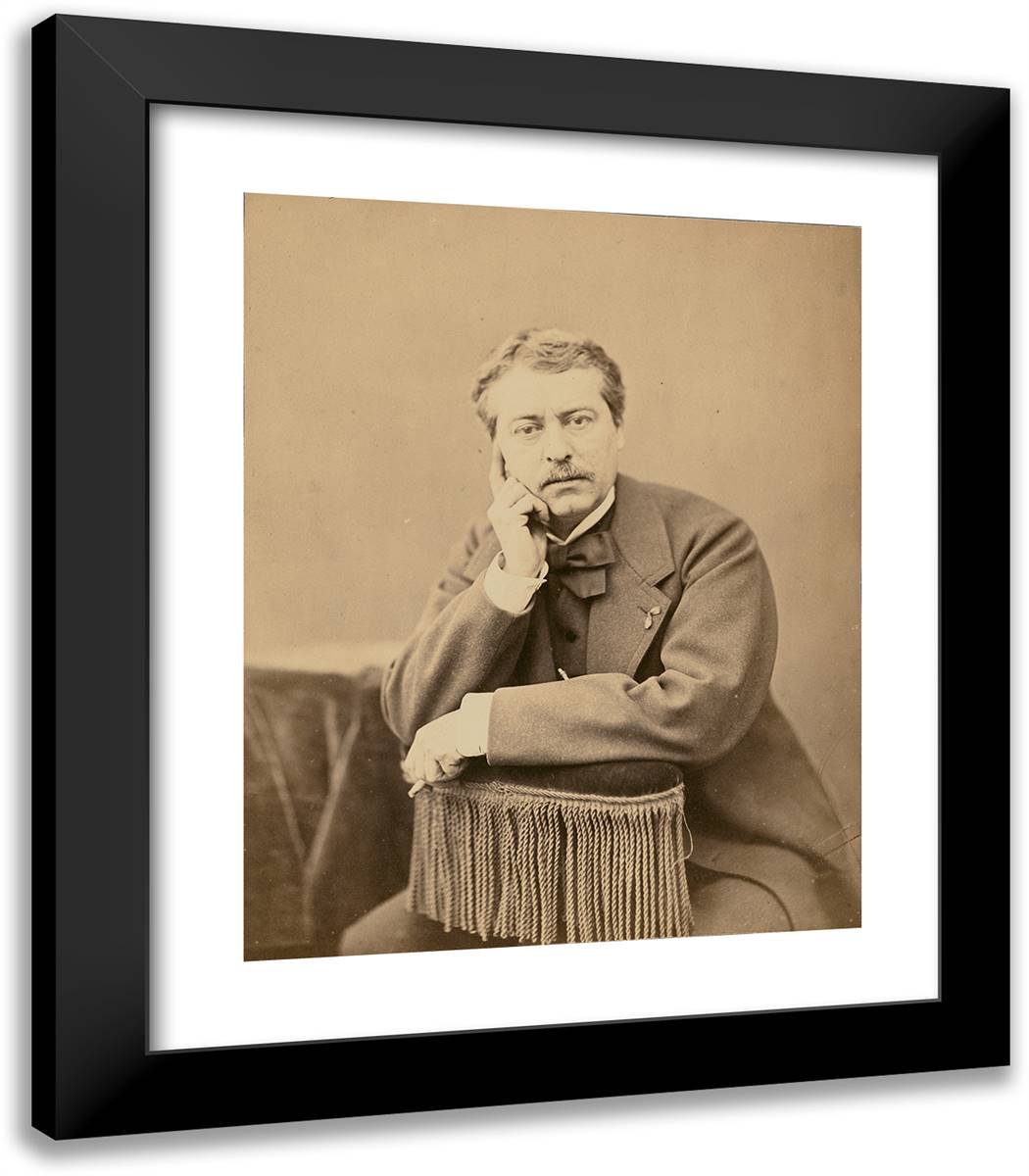 Maurice Sand I 20x23 Black Modern Wood Framed Art Print Poster by Nadar, Gaspard