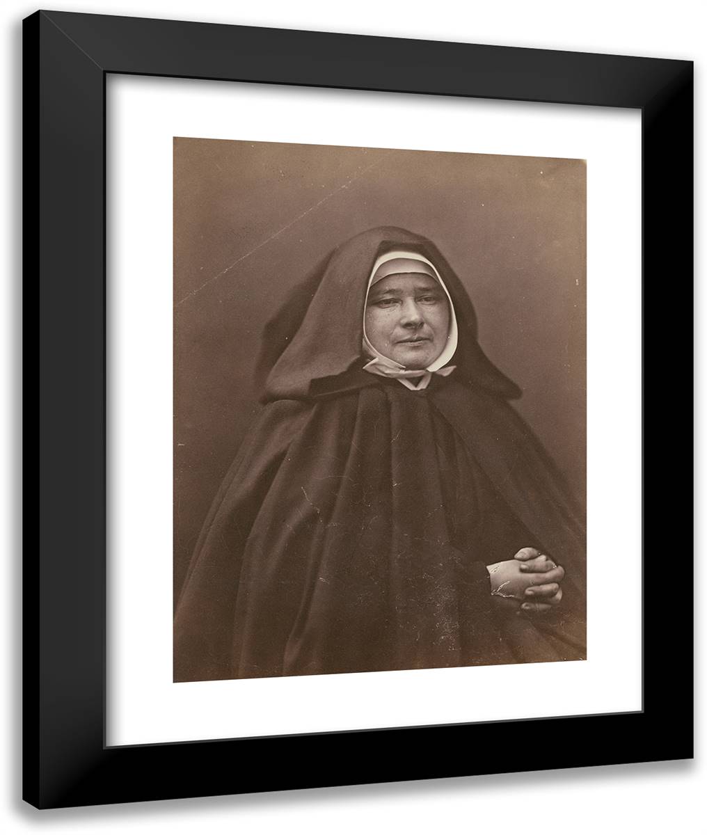 Mere Marie Jamet, Foundress Little Sisters of the Poor I 20x24 Black Modern Wood Framed Art Print Poster by Nadar, Gaspard