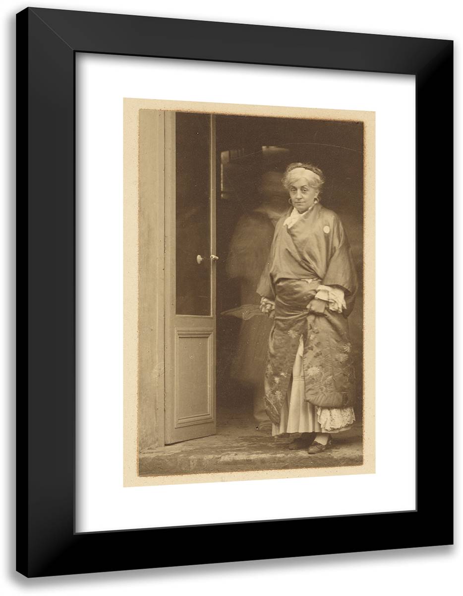 Mme Ernestine Nadar in a Kimono 18x24 Black Modern Wood Framed Art Print Poster by Nadar, Gaspard