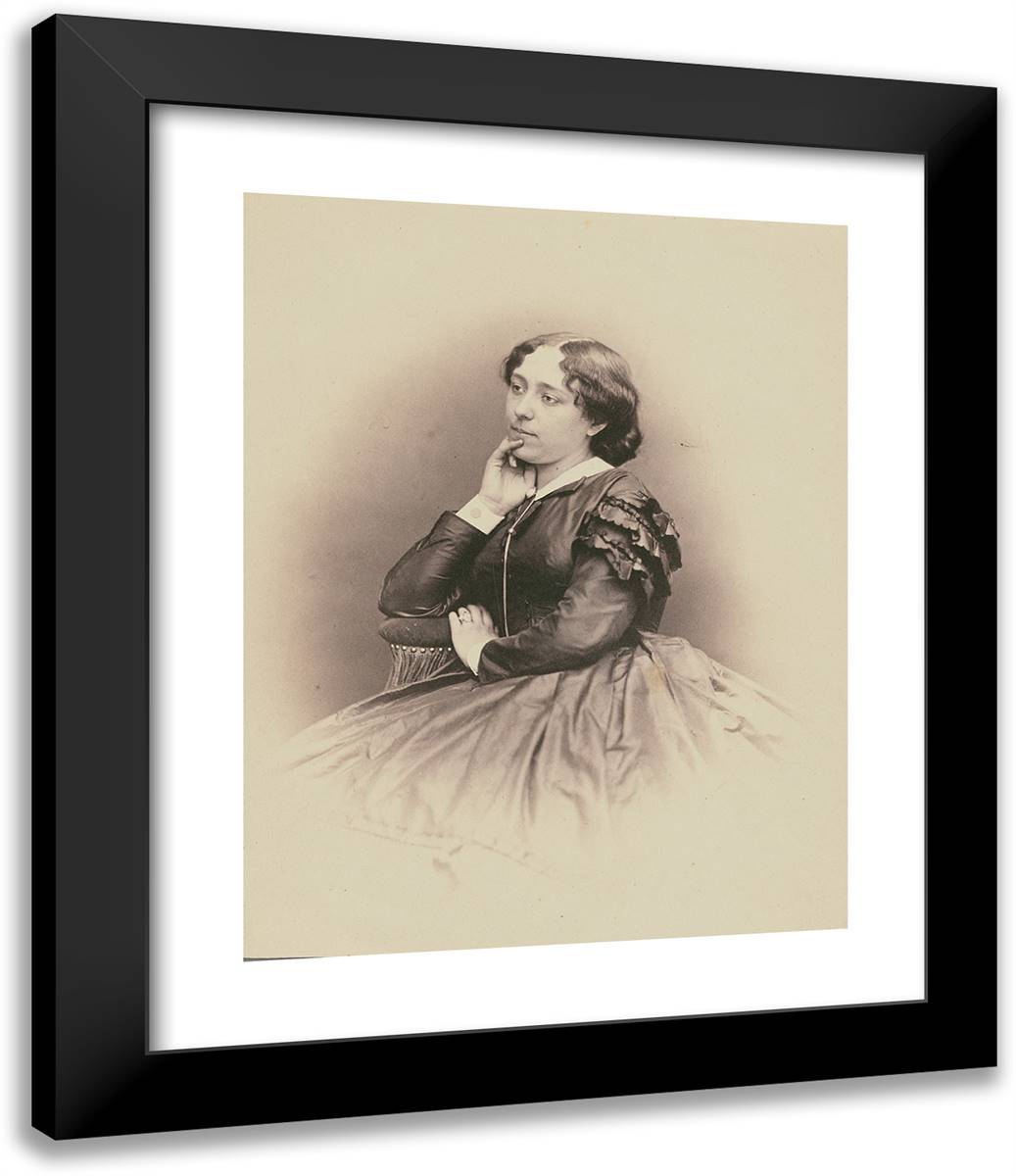 Mme Stevens 20x24 Black Modern Wood Framed Art Print Poster by Nadar, Gaspard