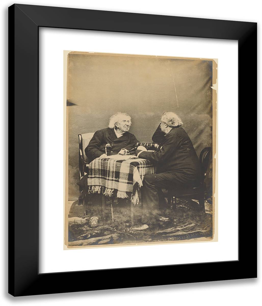Nadar with Marie Eugene Chevreul on His Hundredth Birthday 20x24 Black Modern Wood Framed Art Print Poster by Nadar, Gaspard