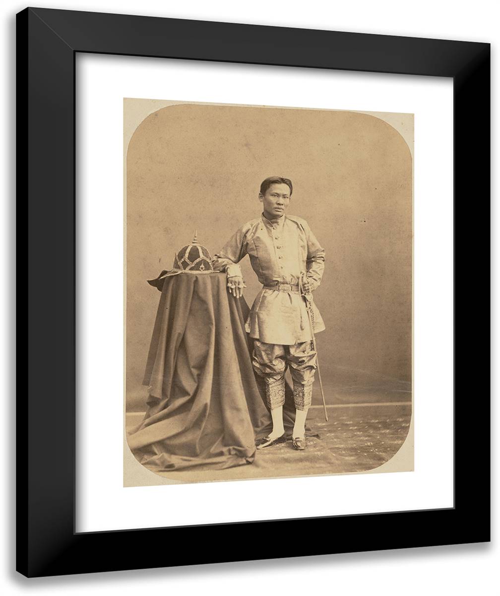 Neveu Du 1St Ambassade Siam 20x24 Black Modern Wood Framed Art Print Poster by Nadar, Gaspard