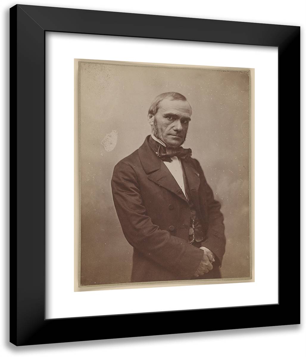 Paillard De VIlleneuve, Avocat, Redacteur De La Gazette Des 20x24 Black Modern Wood Framed Art Print Poster by Nadar, Gaspard