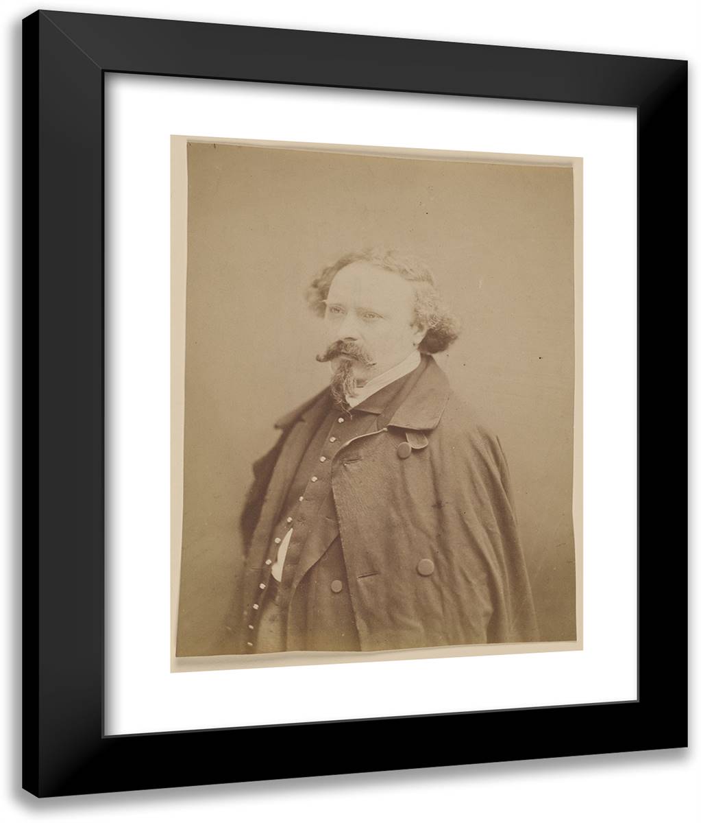 Pascal, Sculpt(Eur) 20x24 Black Modern Wood Framed Art Print Poster by Nadar, Gaspard