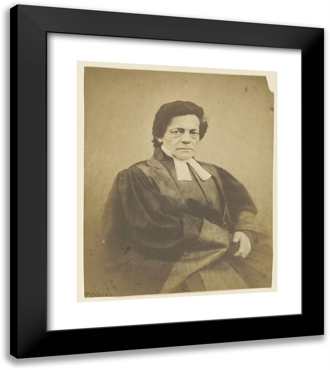 Pasteur Monod 20x23 Black Modern Wood Framed Art Print Poster by Nadar, Gaspard