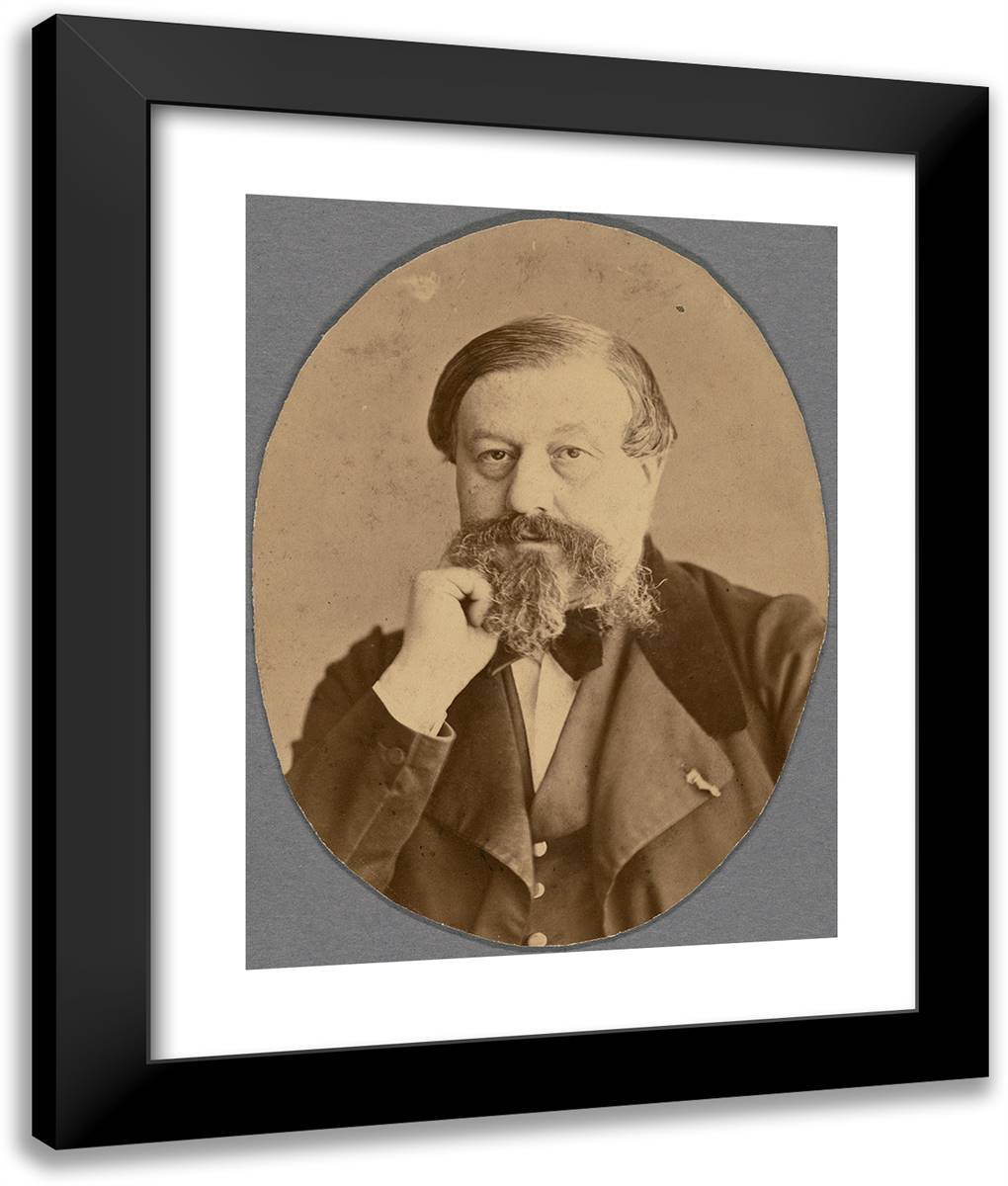 Pierre Alberic Second, Homme De Lettres 20x24 Black Modern Wood Framed Art Print Poster by Nadar, Gaspard
