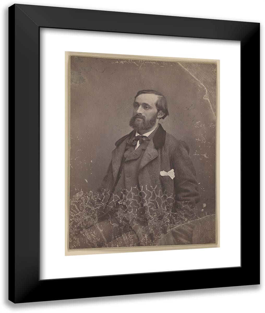 Pierre-Alexis Ponson Du Terrail 20x24 Black Modern Wood Framed Art Print Poster by Nadar, Gaspard