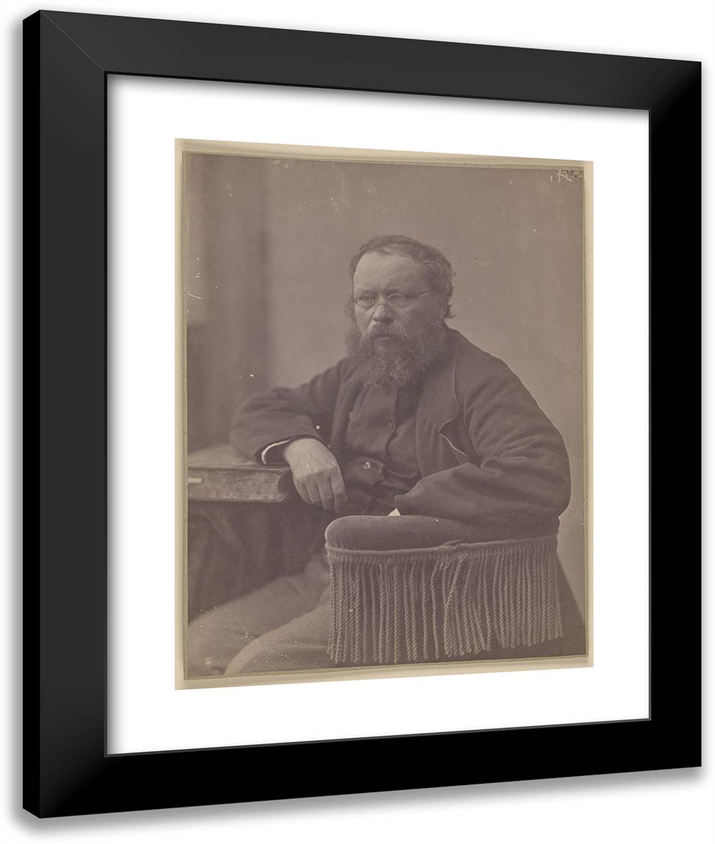 Pierre-Joseph Proudhon, Economiste 20x24 Black Modern Wood Framed Art Print Poster by Nadar, Gaspard