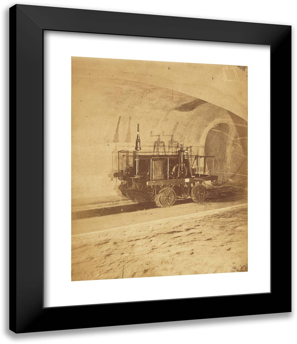 Portrait De Wagonnet 20x24 Black Modern Wood Framed Art Print Poster by Nadar, Gaspard