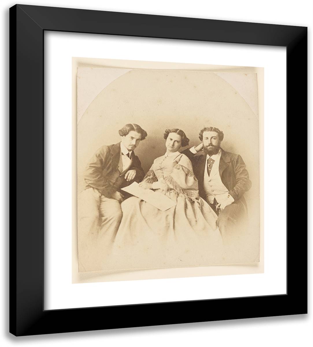 Porttalba 20x22 Black Modern Wood Framed Art Print Poster by Nadar, Gaspard