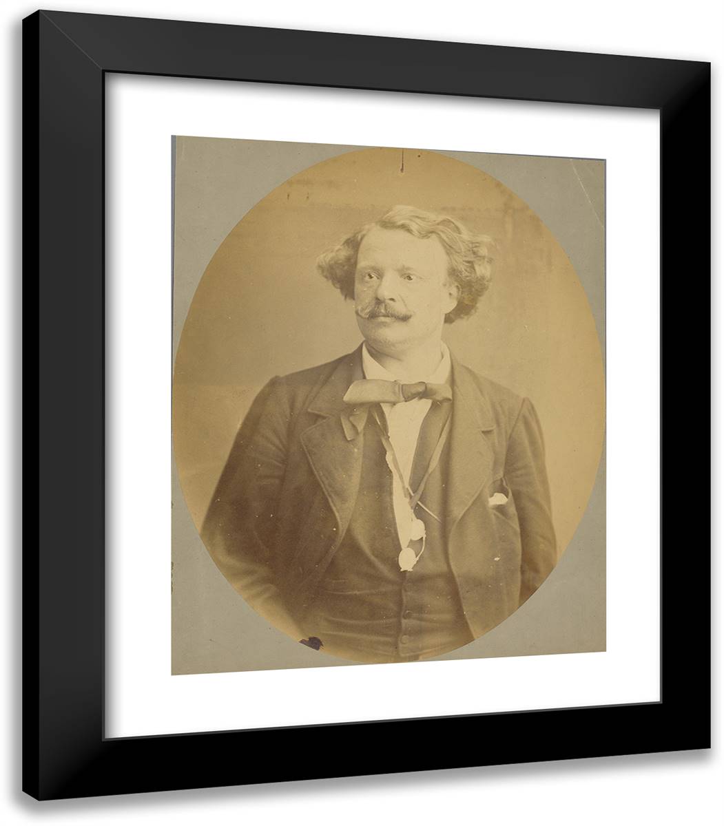 Self-Portrait I 20x23 Black Modern Wood Framed Art Print Poster by Nadar, Gaspard
