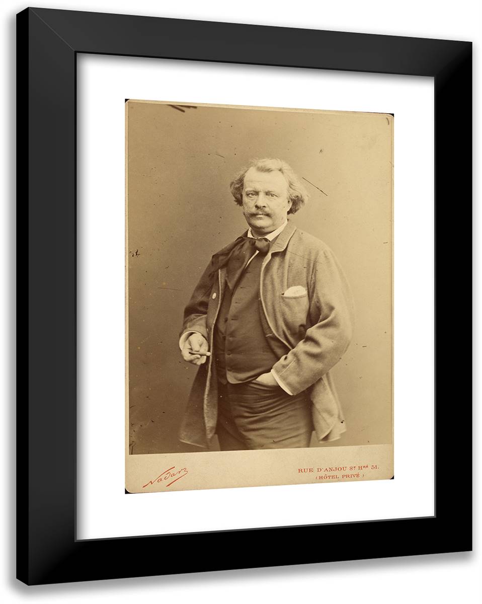 Self-Portrait of Felix Nadar 19x24 Black Modern Wood Framed Art Print Poster by Nadar, Gaspard