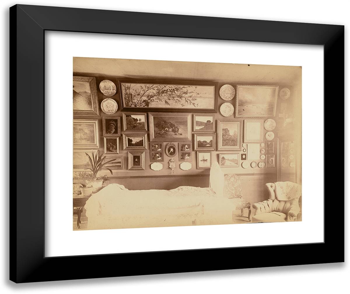 Senart, La Chambre 24x20 Black Modern Wood Framed Art Print Poster by Nadar, Gaspard