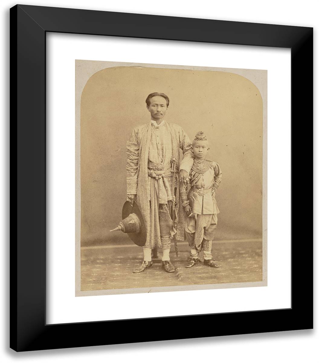 Siamese Delegation 20x23 Black Modern Wood Framed Art Print Poster by Nadar, Gaspard