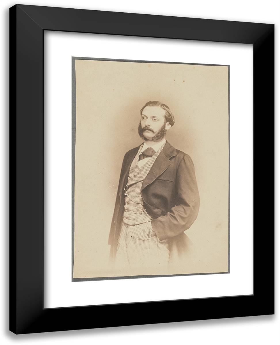 Tachard, Ambassade De France Ce Bruxelles 1848 19x24 Black Modern Wood Framed Art Print Poster by Nadar, Gaspard