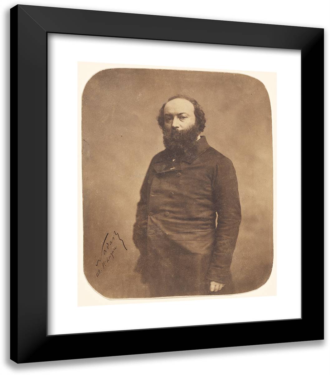 Theodore Rousseau 20x23 Black Modern Wood Framed Art Print Poster by Nadar, Gaspard