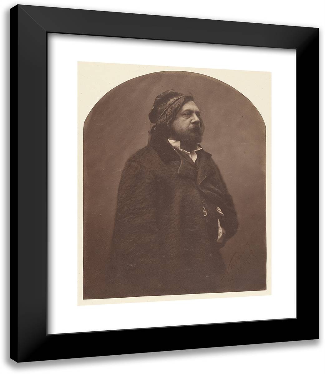 Theophile Gautier 20x23 Black Modern Wood Framed Art Print Poster by Nadar, Gaspard