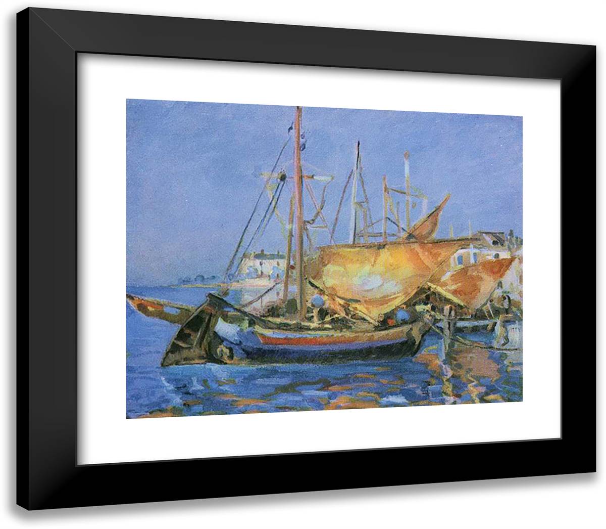 Constanta 23x20 Black Modern Wood Framed Art Print Poster by Darascu, Nicolae