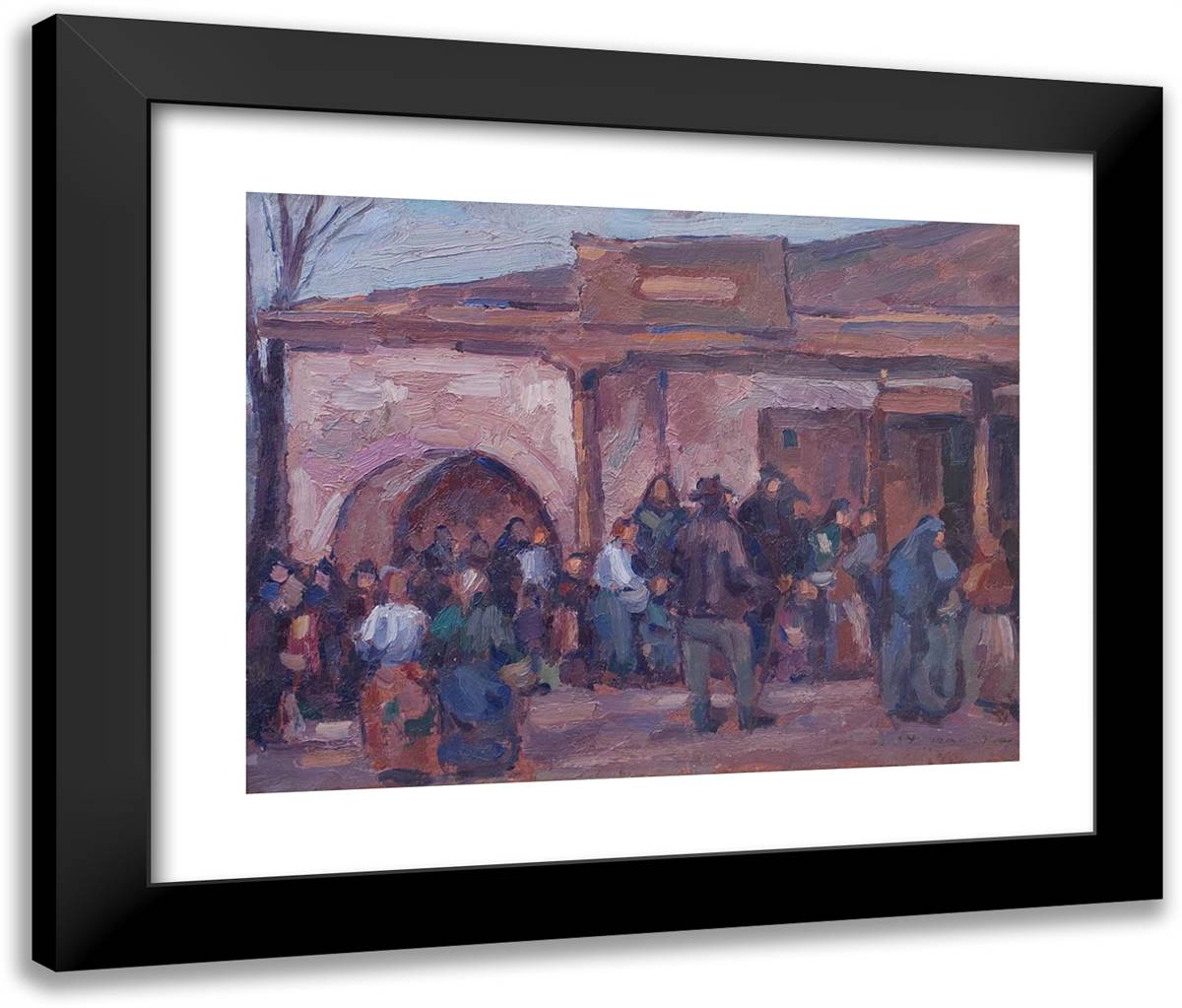 Square (Food Row) 24x20 Black Modern Wood Framed Art Print Poster by Darascu, Nicolae