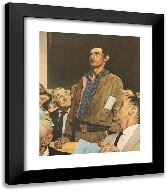 Freedom of Speech 20x23 Black Modern Wood Framed Art Print Poster by Rockwell, Norman