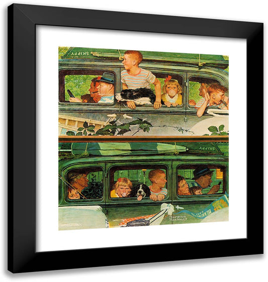 The Outing 20x21 Black Modern Wood Framed Art Print Poster by Rockwell, Norman