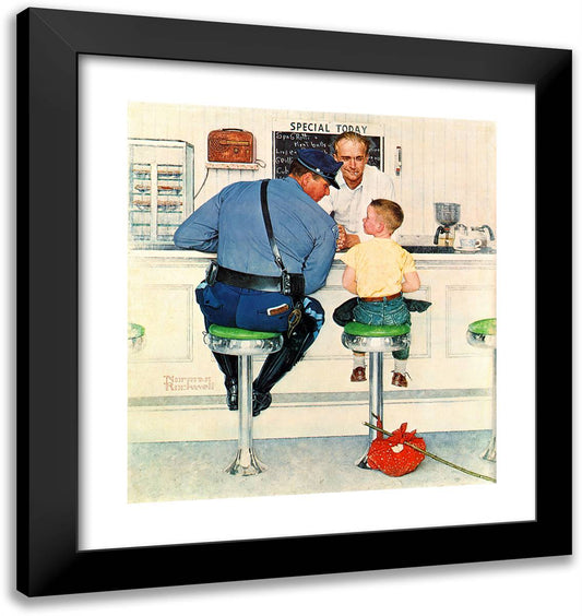 The Runaway 20x21 Black Modern Wood Framed Art Print Poster by Rockwell, Norman