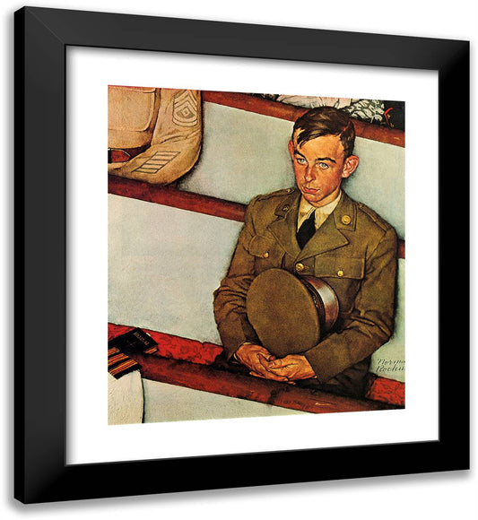 Willie Gillis 20x22 Black Modern Wood Framed Art Print Poster by Rockwell, Norman