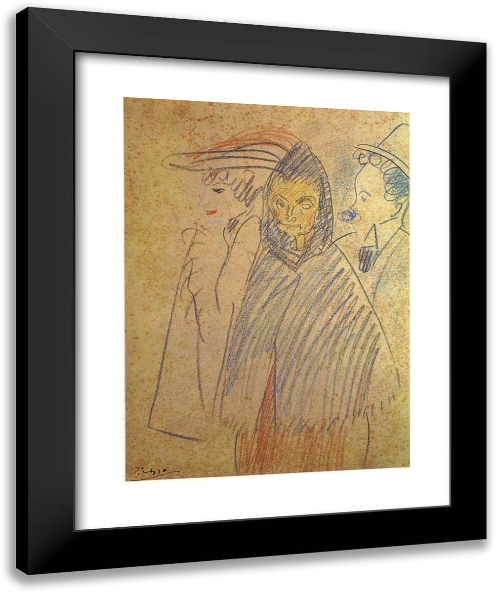Celestina 20x24 Black Modern Wood Framed Art Print Poster by Picasso, Pablo