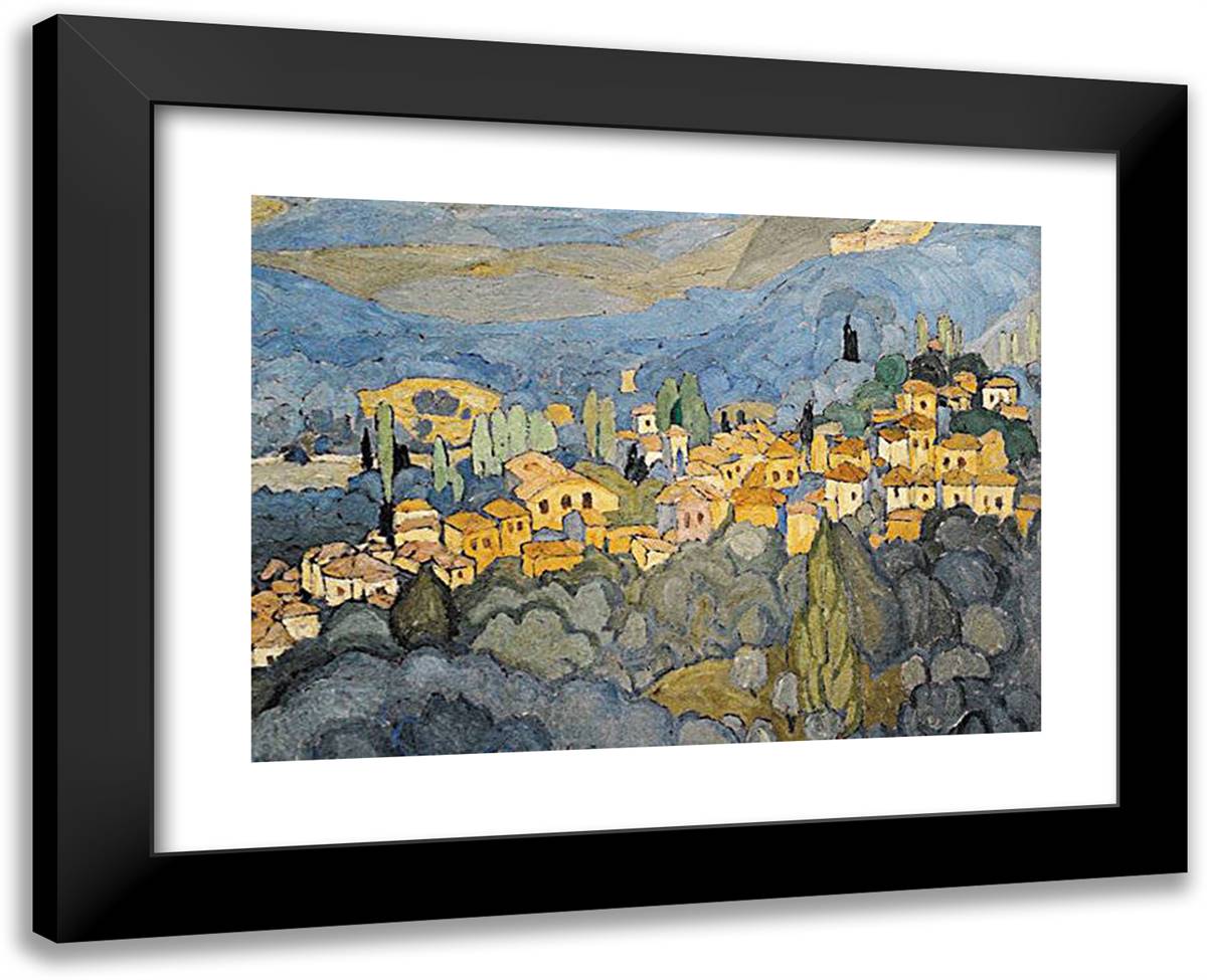 Landscape 24x19 Black Modern Wood Framed Art Print Poster by Papaloukas, Spyros