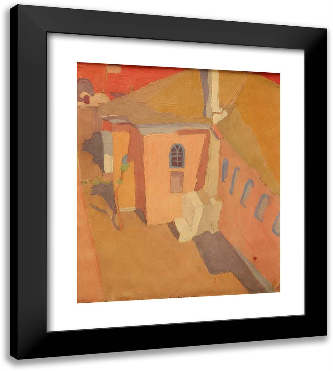 Monastery 20x23 Black Modern Wood Framed Art Print Poster by Papaloukas, Spyros