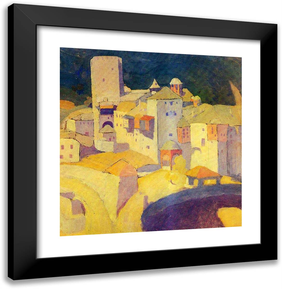 Pantokratoros 20x20 Black Modern Wood Framed Art Print Poster by Papaloukas, Spyros