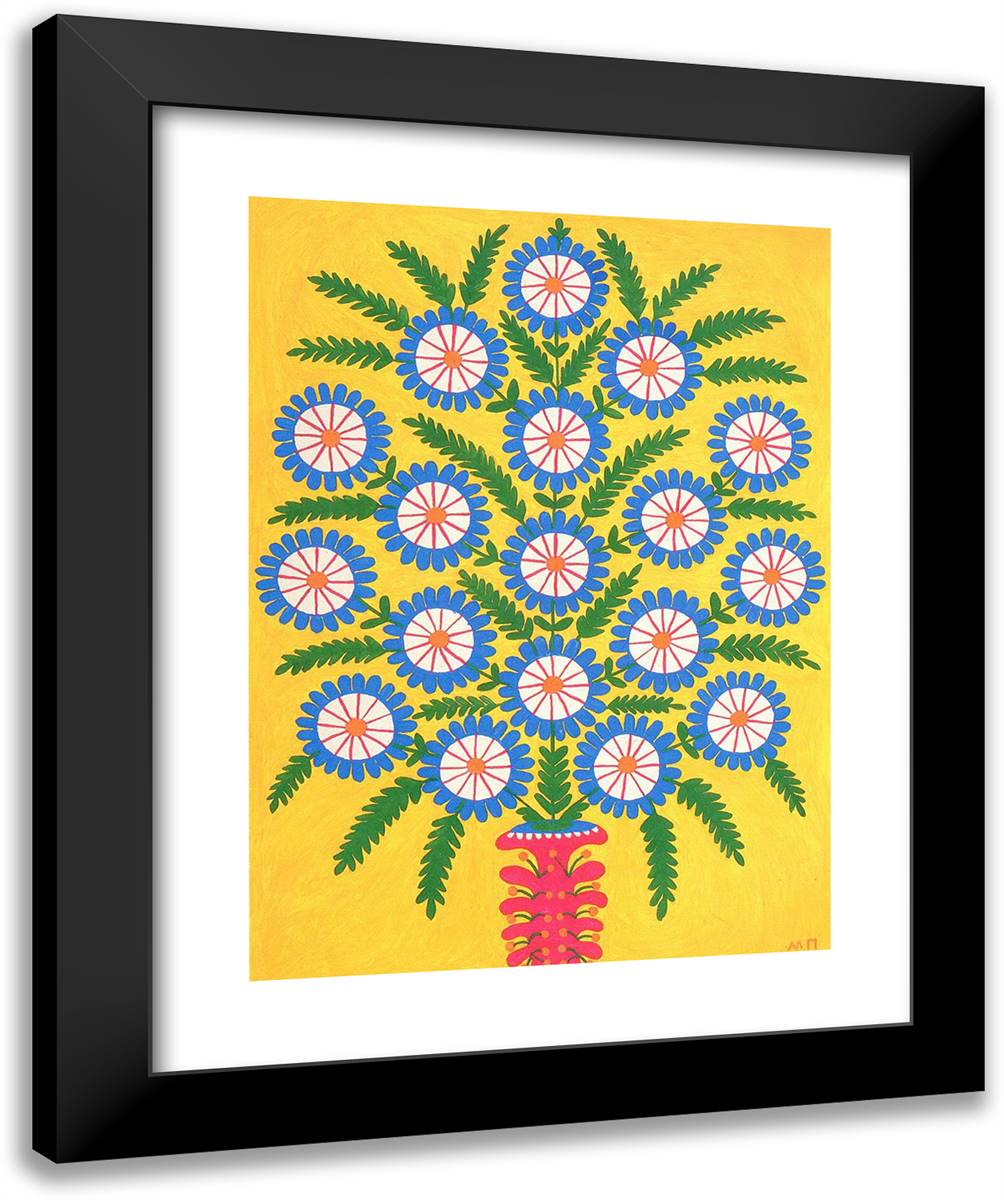 I Give My Little Stars to Children 20x24 Black Modern Wood Framed Art Print Poster by Primachenko, Maria